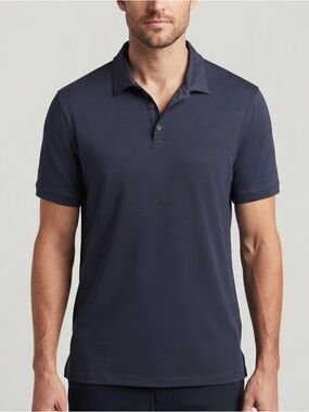 Saks Fifth Avenue Men's Navy Short-Sleeve Polo
